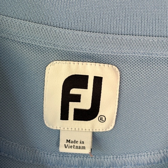 Foot Joy Golf Polo Carolina Blue Women’s Size XL - Picture 3 of 7